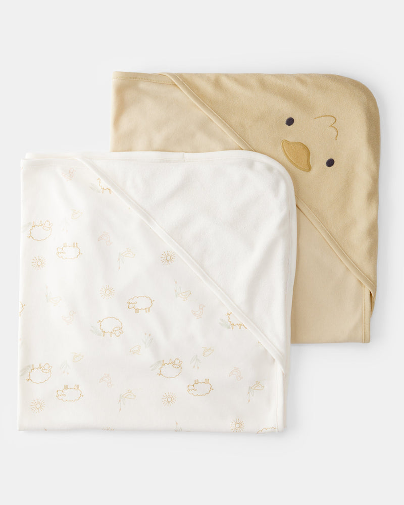 Baby 2-Pack Hooded Towels - Yellow