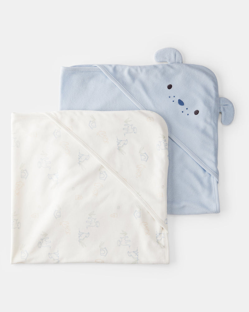 Baby Boy 2-Pack Hooded Towels - Blue