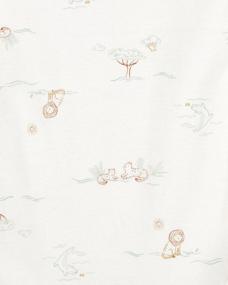 Baby Boy 5-Pack Safari Short Sleeve Bodysuits - Assorted