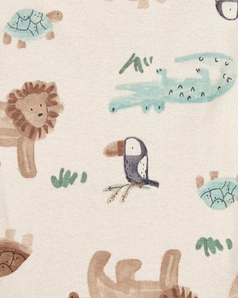 Baby Boy 5-Pack Safari Short Sleeve Bodysuits - Assorted