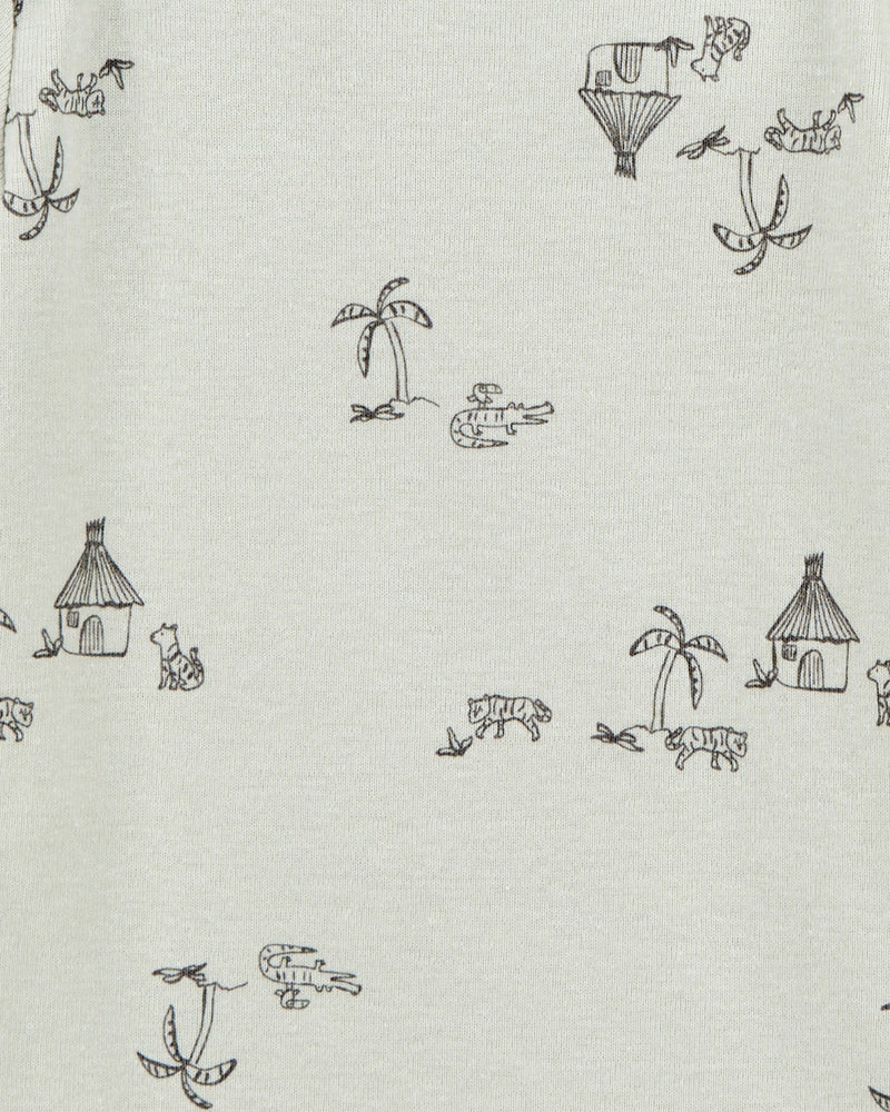 Baby Boy 5-Pack Safari Short Sleeve Bodysuits - Assorted