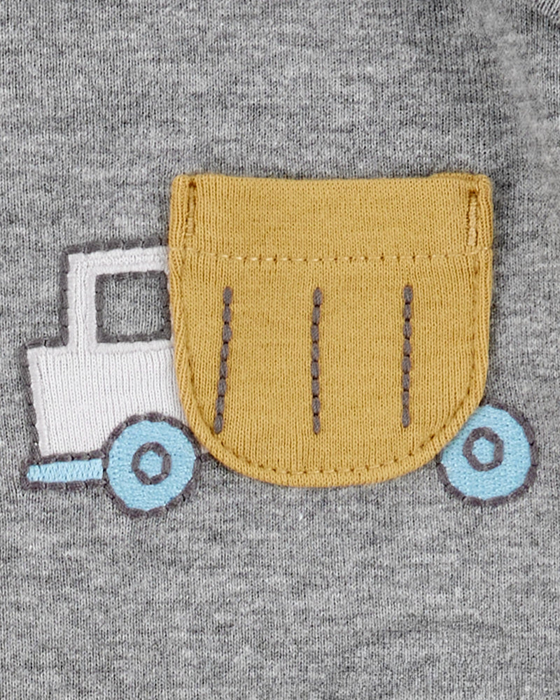 Baby Boy 5-Pack Construction Short-Sleeve Cotton Bodysuits - Assorted