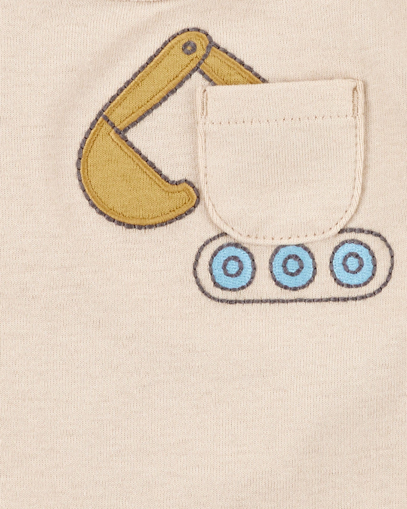 Baby Boy 5-Pack Construction Short-Sleeve Cotton Bodysuits - Assorted