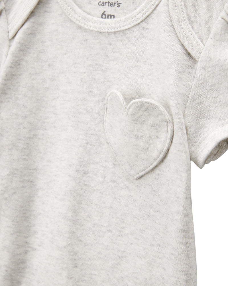 Baby Girl 5-Pack Floral Horses Short-Sleeve Cotton Bodysuits