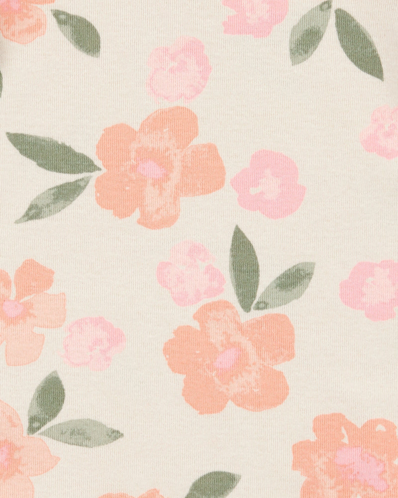 Baby Girl 5-Pack Floral Horses Short-Sleeve Cotton Bodysuits