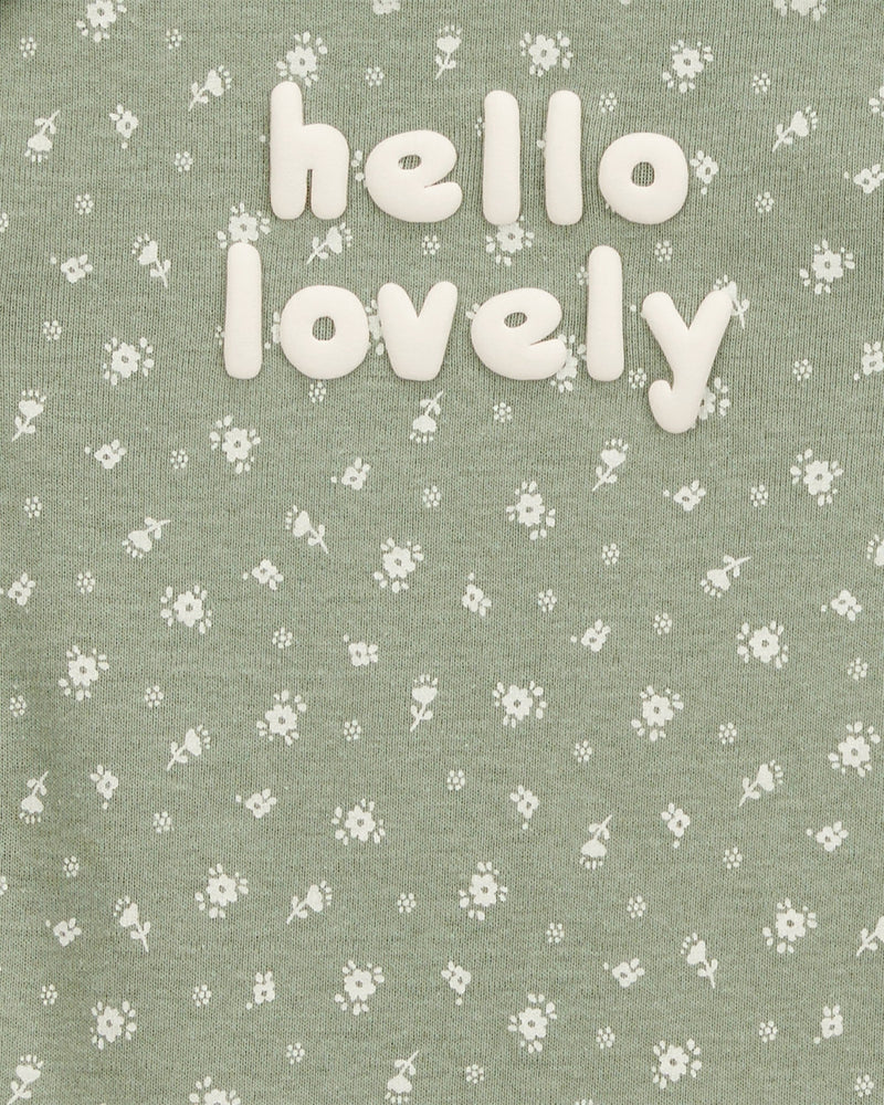 Baby Girl 5-Pack Floral Horses Short-Sleeve Cotton Bodysuits