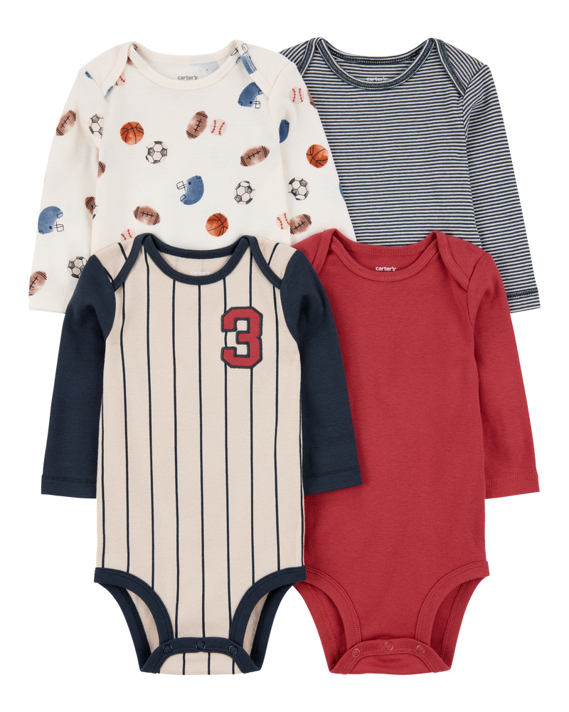 Infant Boy 4-Pack Sports Jersey Bodysuits