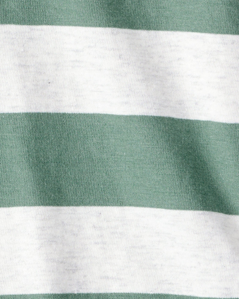 Baby Boy 2-Piece Striped Polo Bodysuit & Pull-On Pant Set - Green