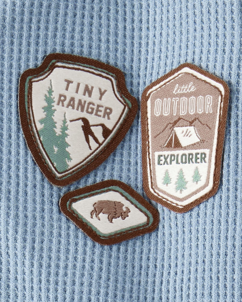 Baby Boy 2-Piece Park Ranger Thermal Bodysuit Pant Set - Blue