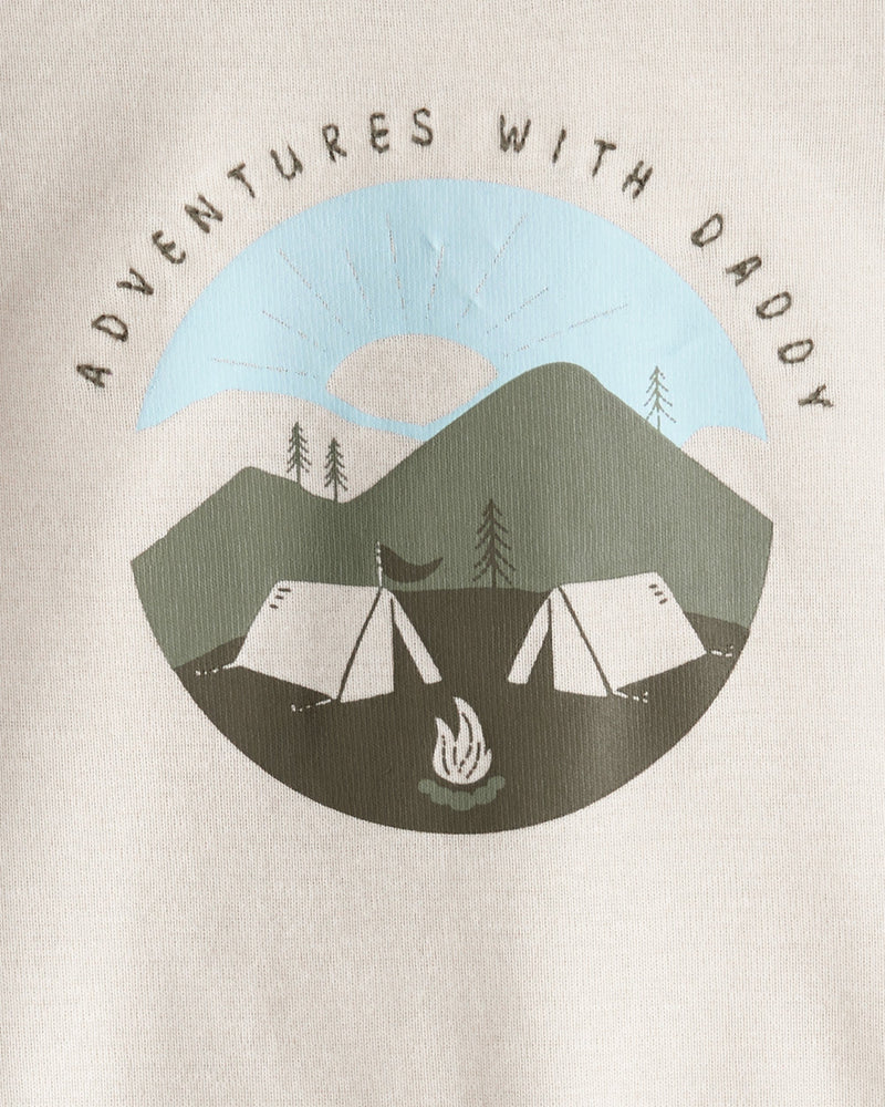 Baby Boy Camping Camo Cotton Long-Sleeve Bodysuit & Pant Set - Green/Beige