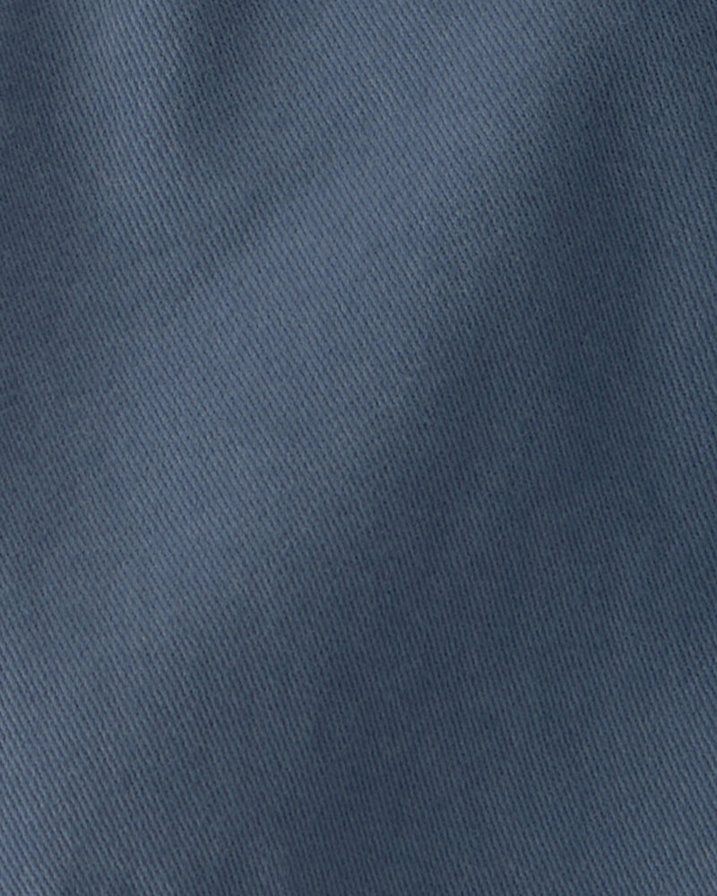 Baby Boy 2-Piece Collared Shirt & Short Set - Cream/Blue