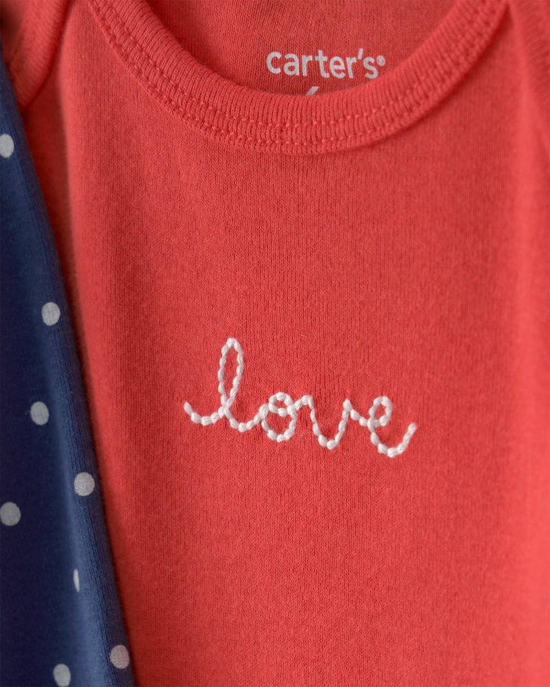 Baby Girl 4-Pack Long-Sleeve Multipack Bodysuits