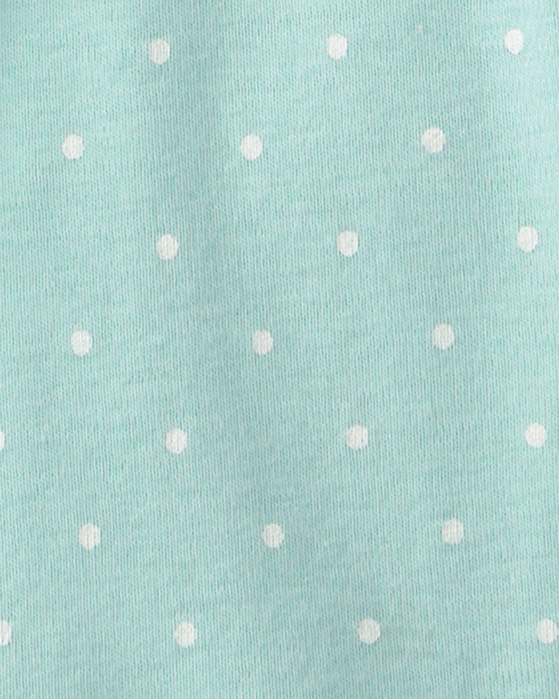 Baby Girl 4-Piece Fairy Tale Dragon 100% Cotton Short-Sleeve Snug Fit Pajama Set - Blue/Ivory