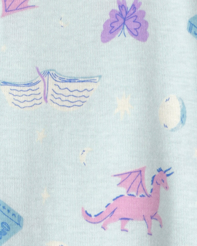 Baby Girl Fairy Tale 100% Cotton Snug Fit 1-Piece Pajama - Blue