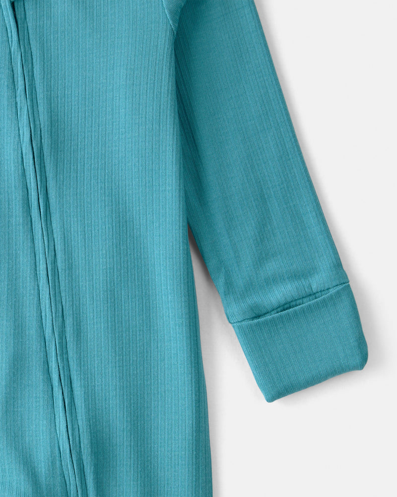 Infant Boy PurelySoft 2-Way Zip Snug Fit Sleep & Play Pajamas - Blue