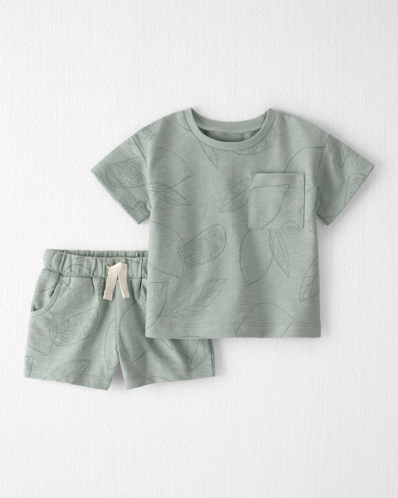 Baby Boy 2-Piece Top & Short Set Made with Organic Cotton