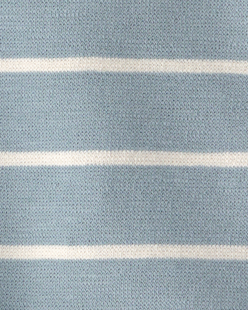 Baby Boy 2-Piece Organic Cotton Top & Short Set in Stripes