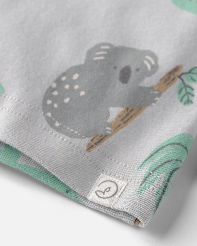 Baby 2-Piece Organic Cotton Ribbed Pajama Set in Aussie Friends Print