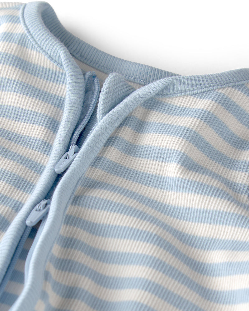 Baby Organic Cotton Sleep & Play Pajama in Stripes