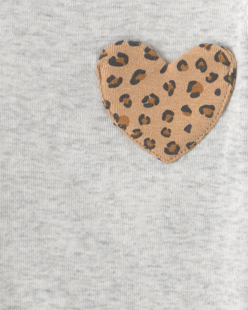 Infant Girls 4-Pack Leopard Print Long-Sleeve Multipack Bodysuits- Assorted