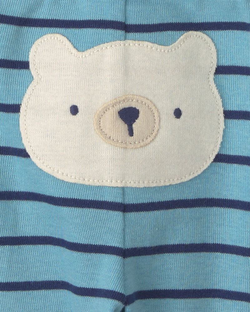 Infant Boys 3-Piece Polar Bear Striped Bodysuits & Pant Set - Blue