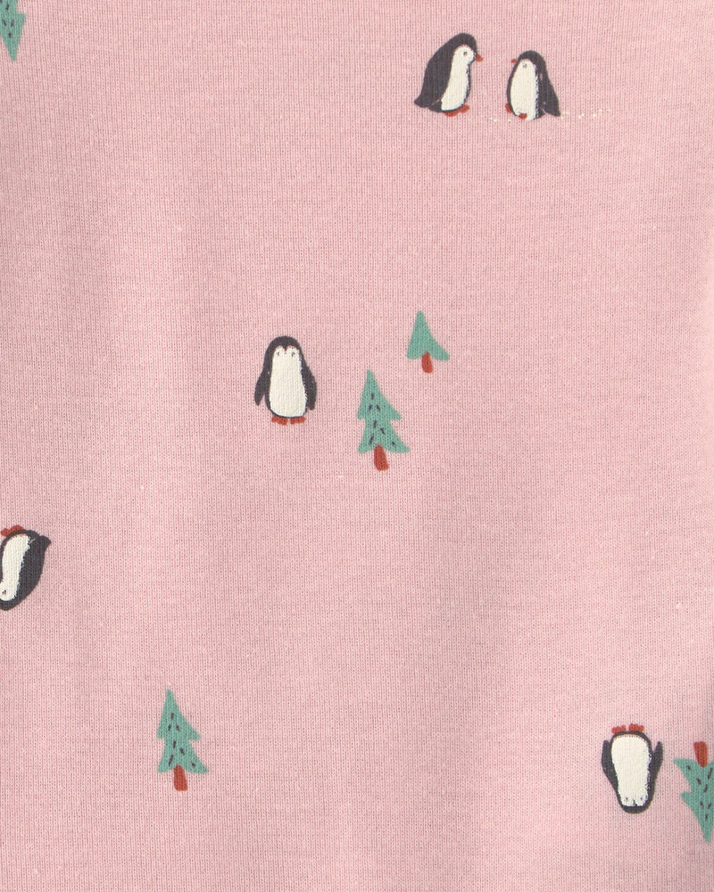 Baby Girl 3 Piece Penguin Long Sleeve Bodysuit & Pant Set - Assorted