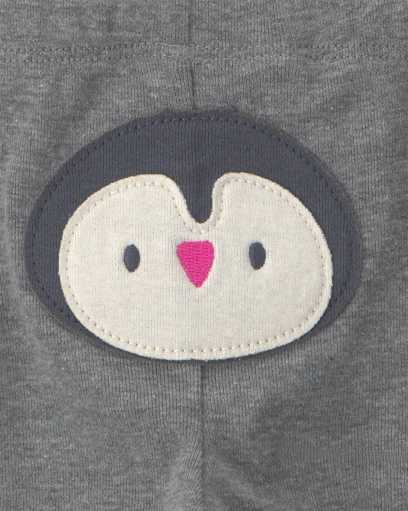 Baby Girl 3 Piece Penguin Long Sleeve Bodysuit & Pant Set - Assorted
