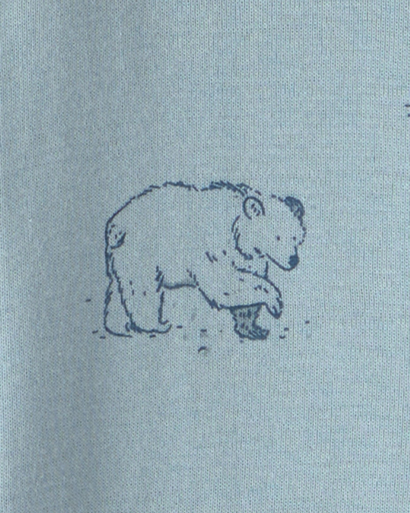 Baby Organic Cotton Sleep & Play Pajamas in Blue Bears - Blue
