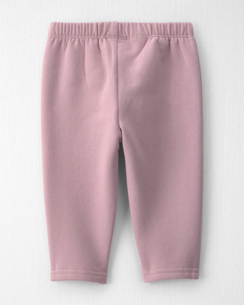 Baby Girl 2 Pack Recycled Fleece Leggings Made with Organic Cotton - Assorted