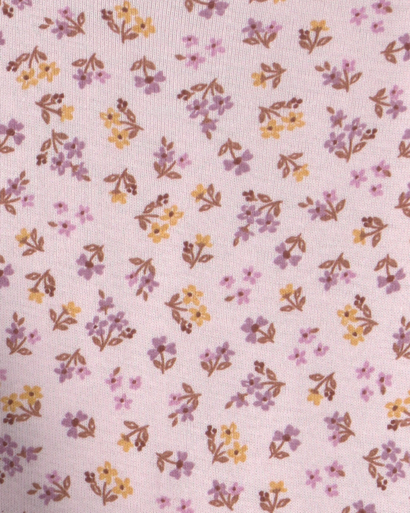 Infant Girls 3-Piece Floral Velvety Layering Set - Purple