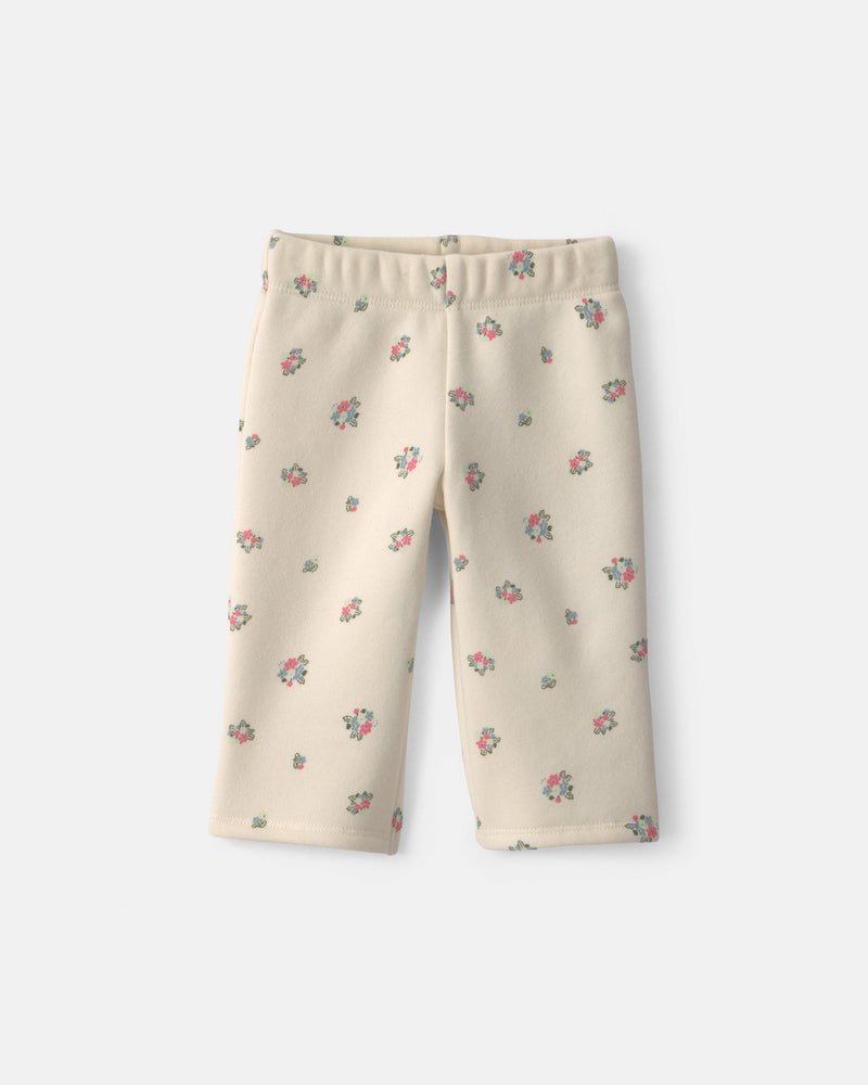 Infant Girls 3-Piece Floral Fleece Layering Set - Cream