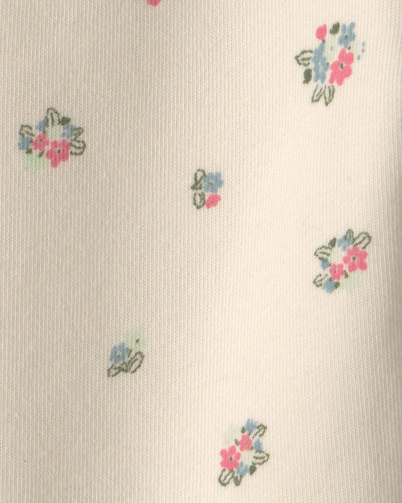 Infant Girls 3-Piece Floral Fleece Layering Set - Cream