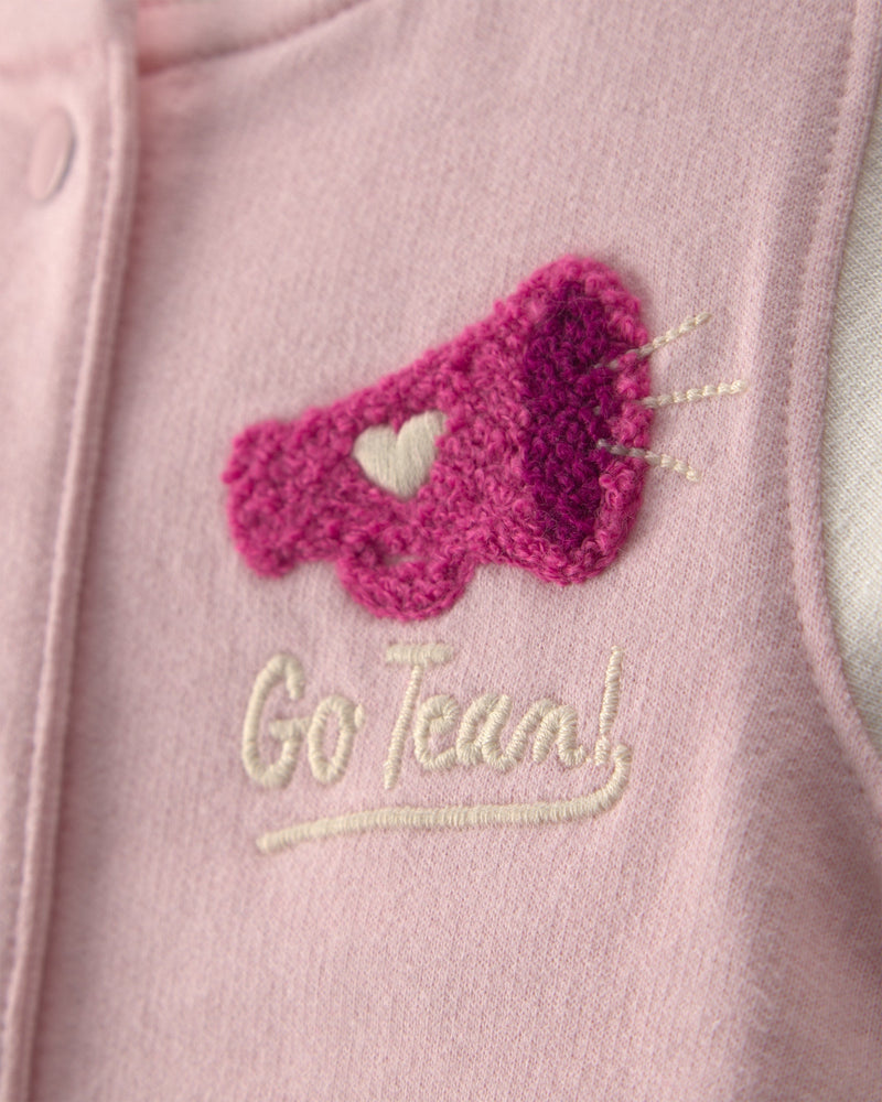 Infant Girls 3-Piece 'Go Team!' French Terry Layering Set - Pink