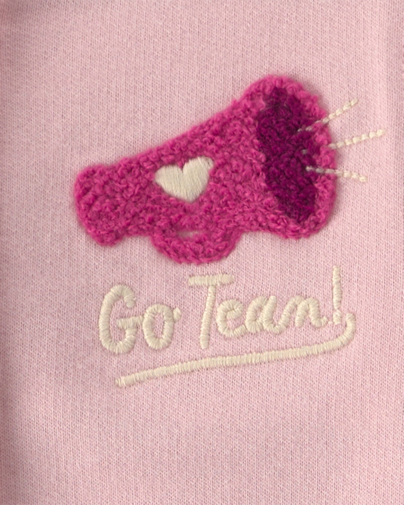 Infant Girls 3-Piece 'Go Team!' French Terry Layering Set - Pink