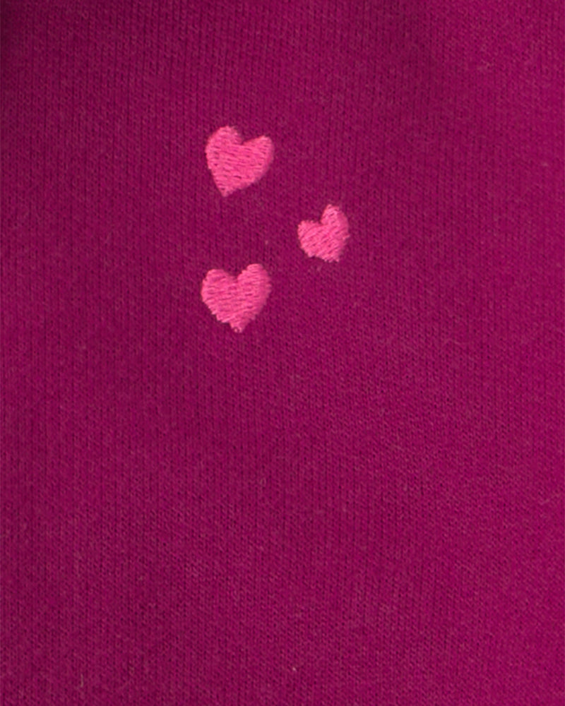 Infant Girls 3-Piece Heart French Terry Layering Set - Purple