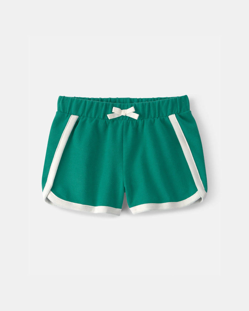 Toddler Girl French Terry Athletic Shorts - Green