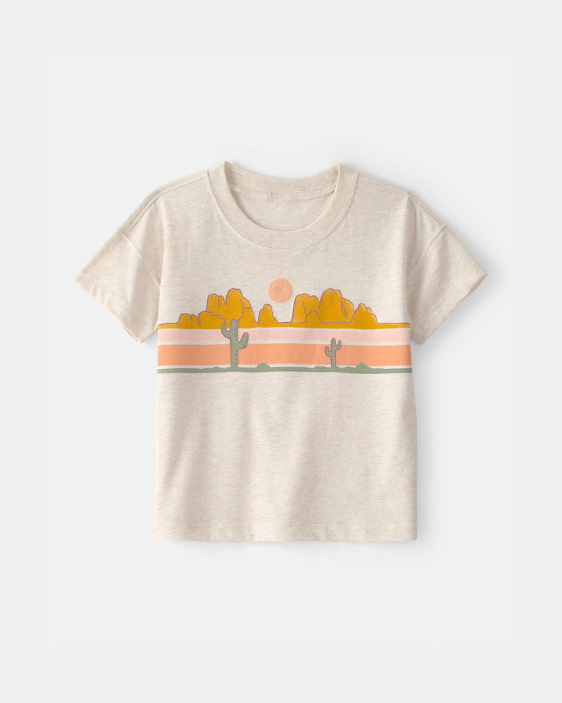Toddler Boy Cactus Desert Graphic Tee - Cream