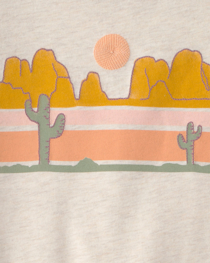 Toddler Boy Cactus Desert Graphic Tee - Cream