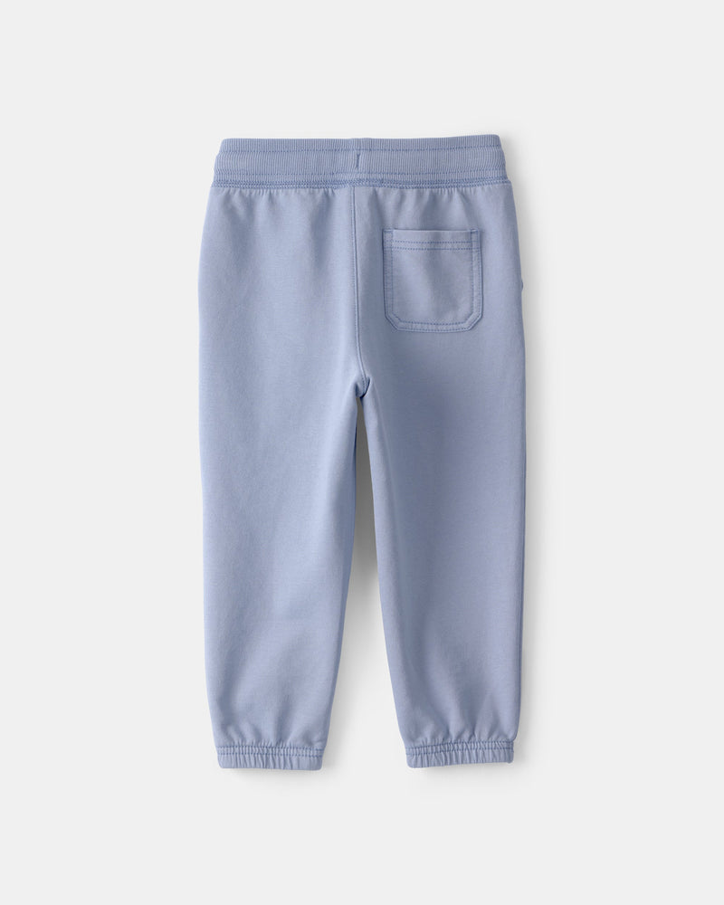 Toddler Boy Drawstring Knit Joggers - Blue