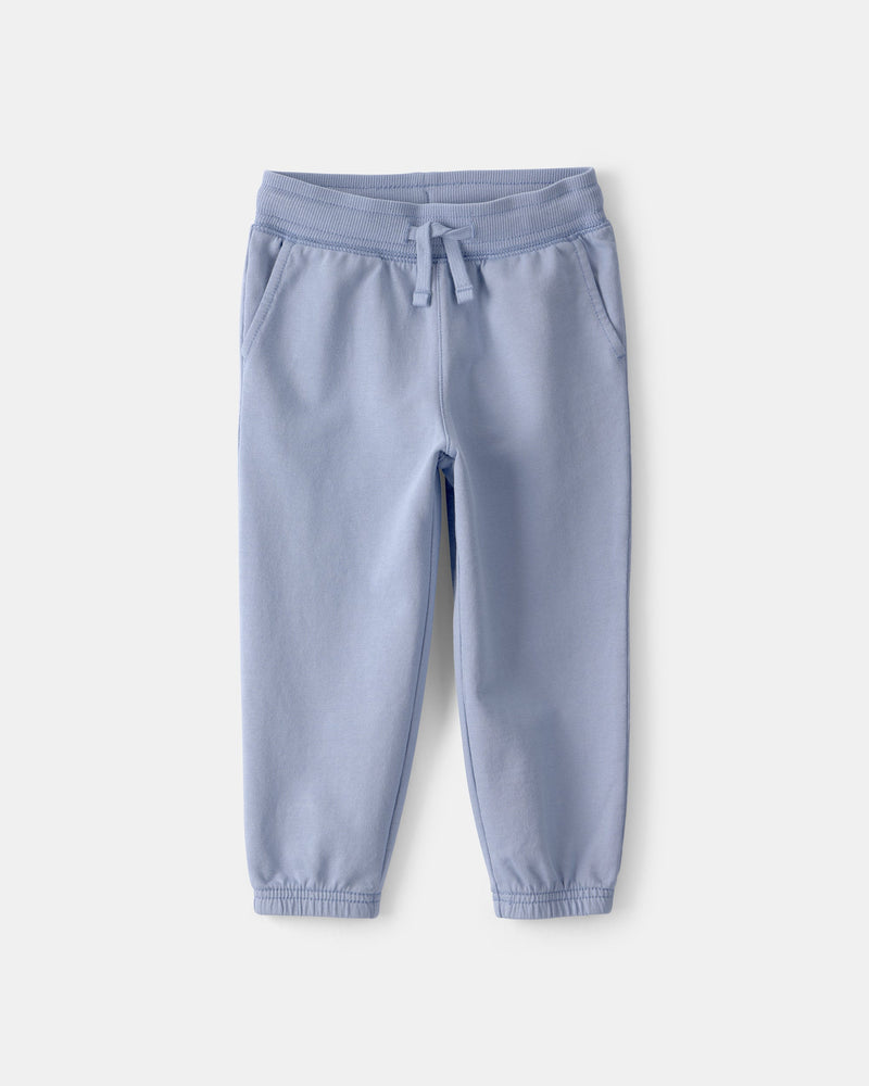 Toddler Boy Drawstring Knit Joggers - Blue