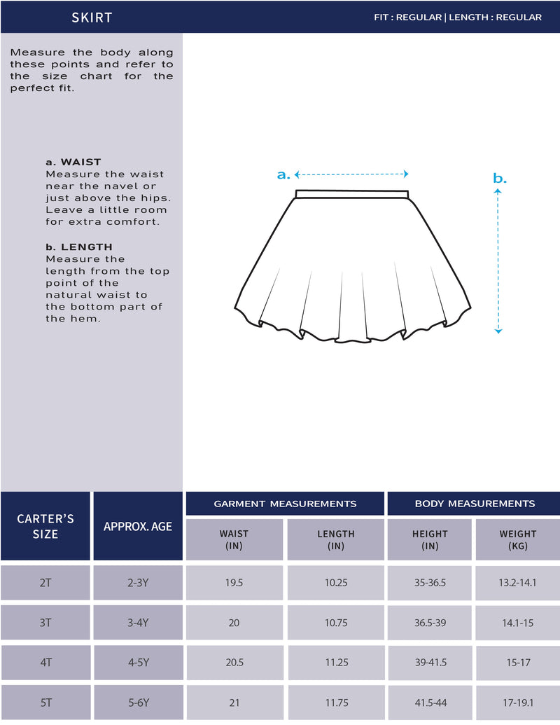 Toddler Girl Uniform Ponte Skort - Navy - Navy