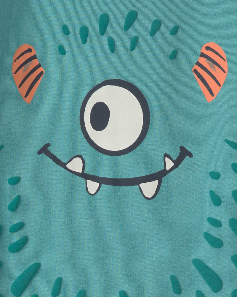 Toddler Boy Cozy Monster 100% Cotton Snug Fit 4 Piece Pajama Set - Assorted