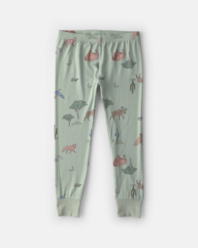 Toddler Boy 2 Piece Desert PurelySoft Snug Fit Pajama Set - Green