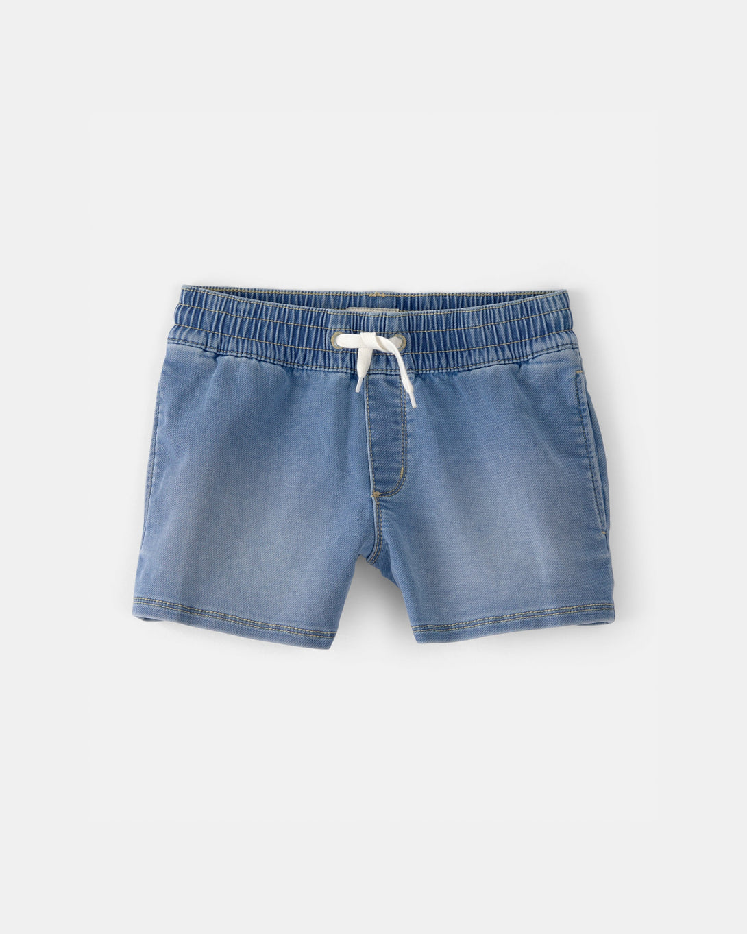 Girl Denim Drawstring Pull-On Shorts - Medium Wash