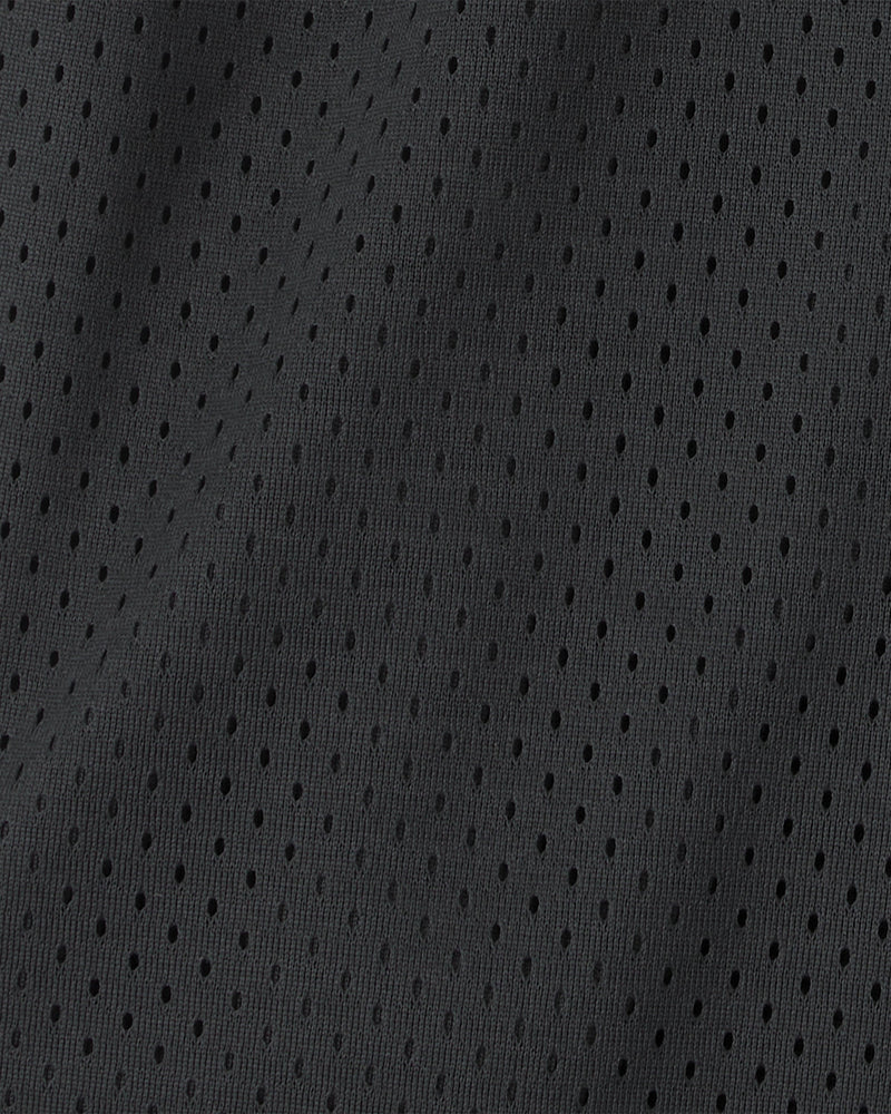 Boy Striped Mesh Active Shorts - Black