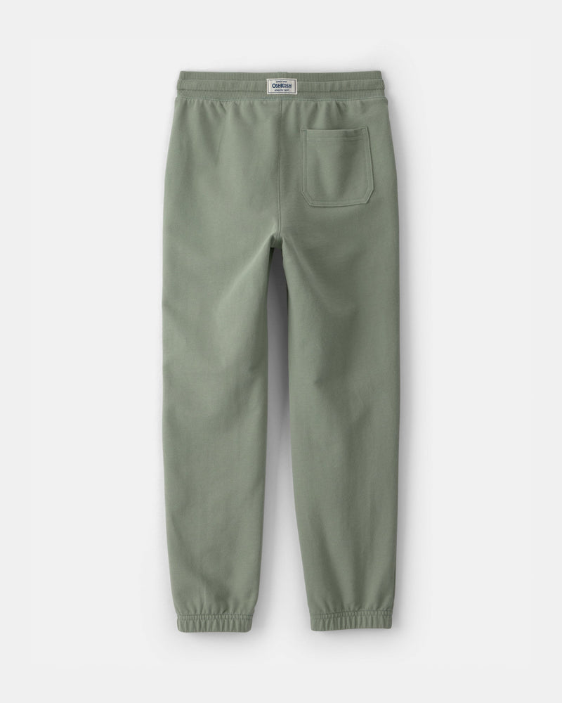 Boy Drawstring Knit Joggers - Green