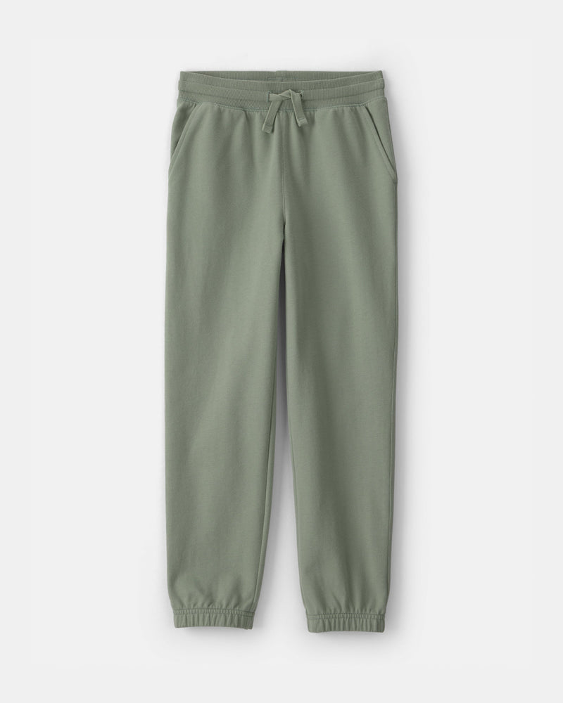 Boy Drawstring Knit Joggers - Green