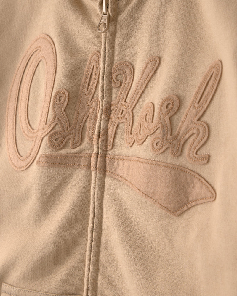 Boy OshKosh Logo Zip-Up Hoodie - Beige