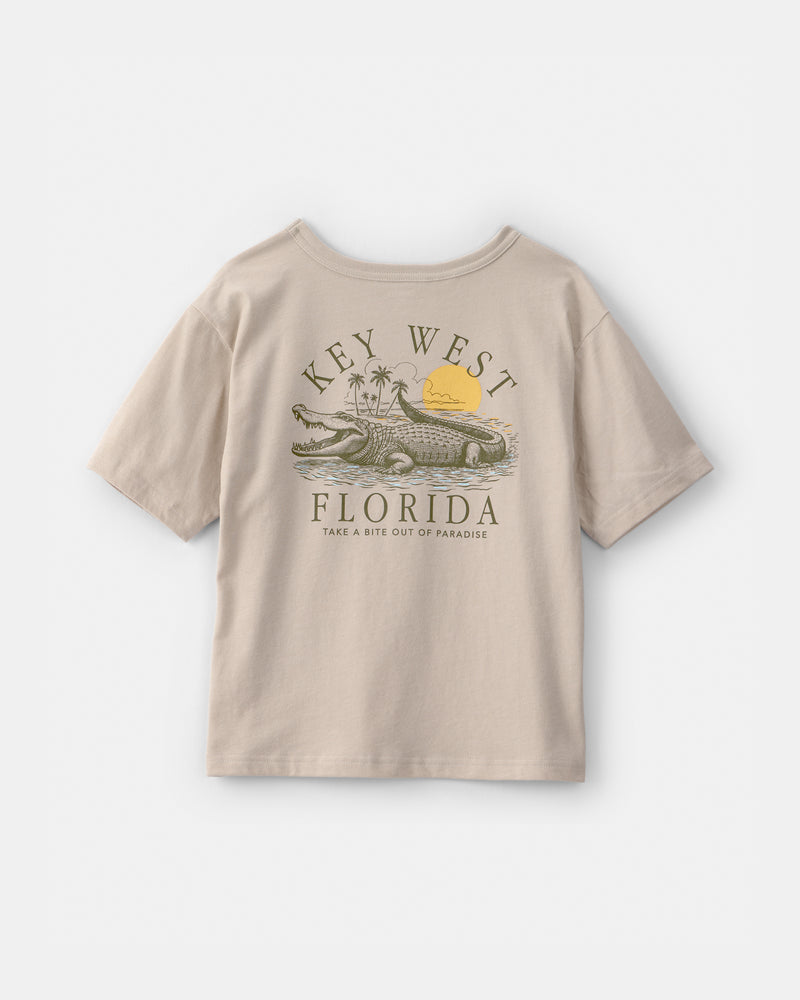 Boy Key West Graphic Tee - Beige
