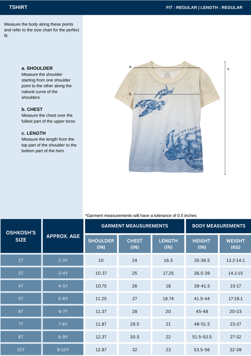 Baby Boy Striped Henley T-Shirt - Blue